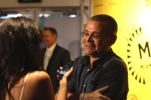 Ernesto Daranas being interviewed at Miffecito