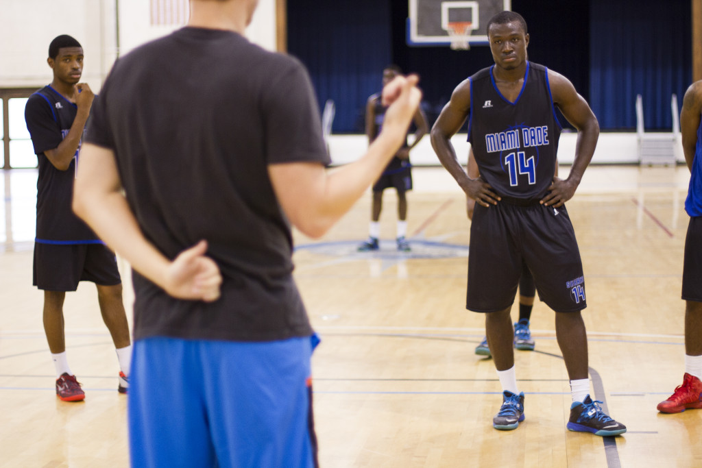 Photo of Prince Cooper during basketball practice.