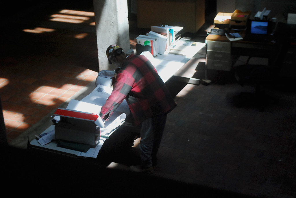 Construction worker at work.