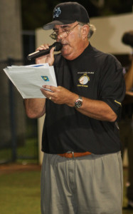 Jay Rokeach speaking into the microphone.