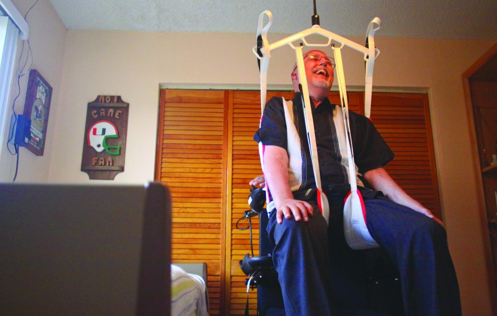 German Muñoz about to be put to bed.