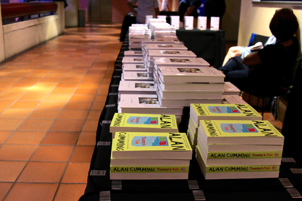 A stack of Alan Cumming books.