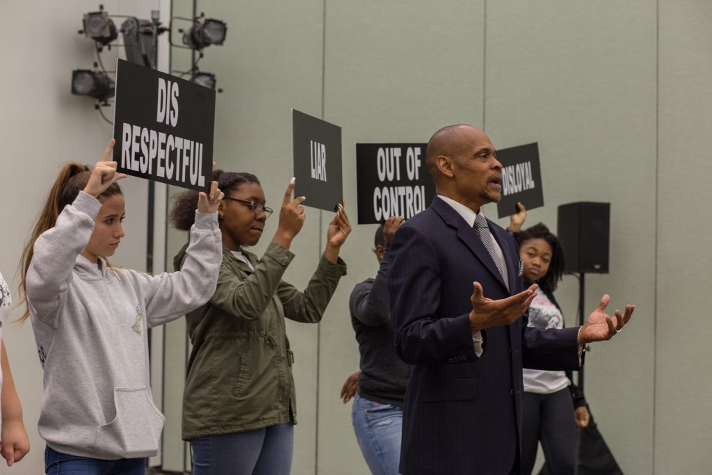 Darryl Auberry speaking at the event Girl Talk One On ONn.