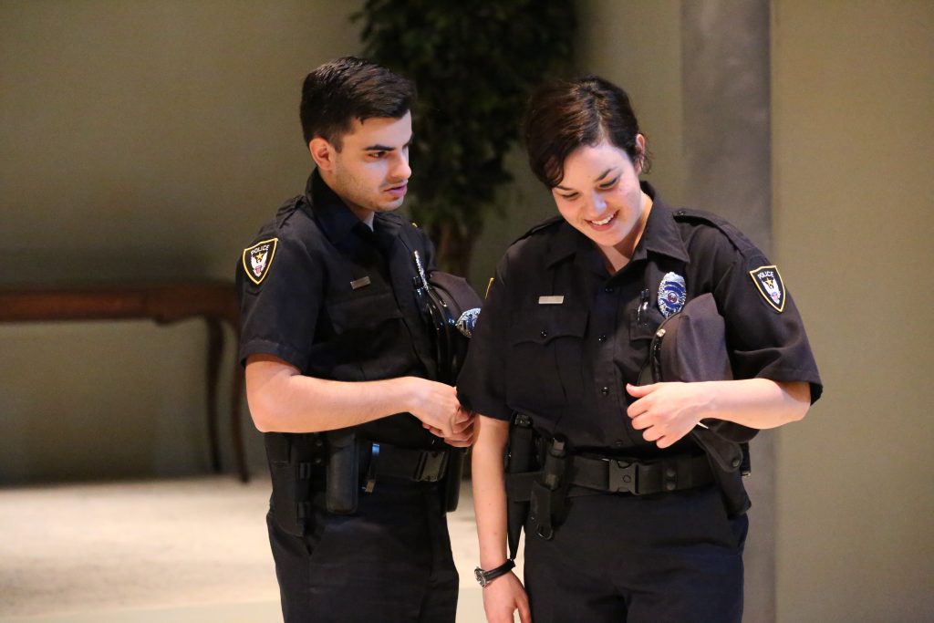 MDC students performing in the play Lobby Hero.