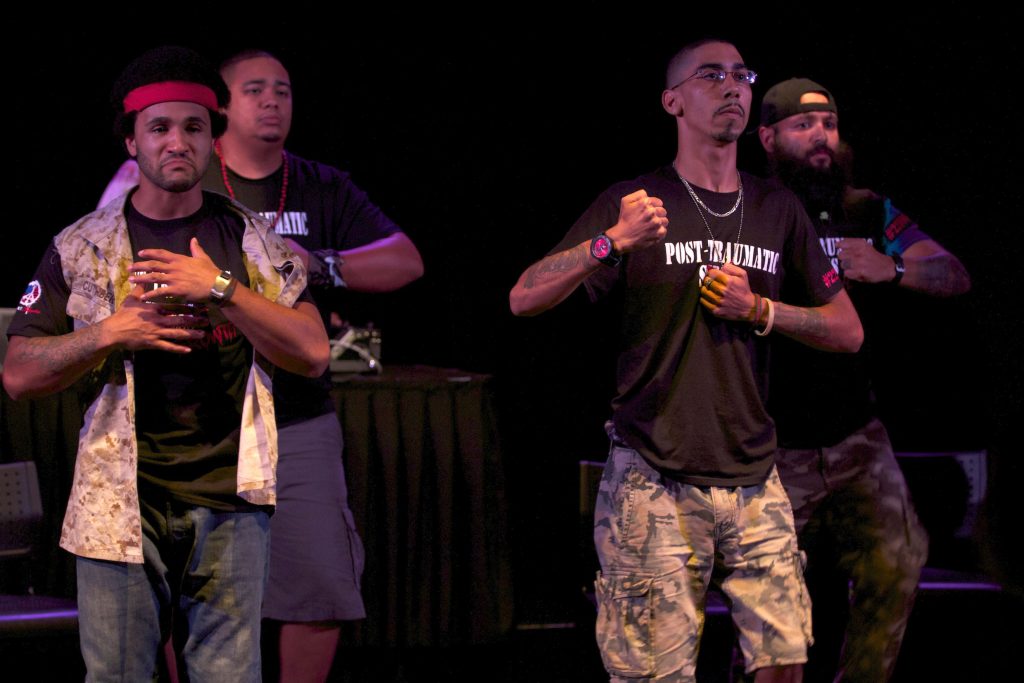 Students performing.