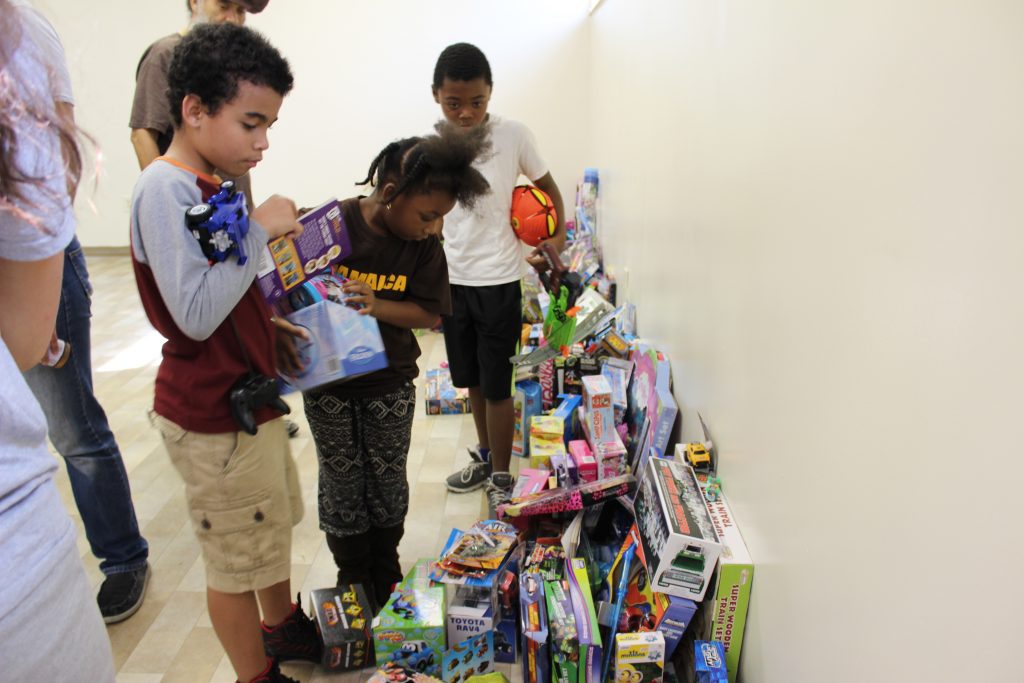 SGA from North Campus helping out with a toy drive.