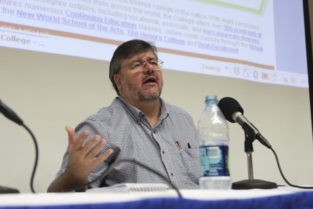 Jay Ducassi speaking with students.