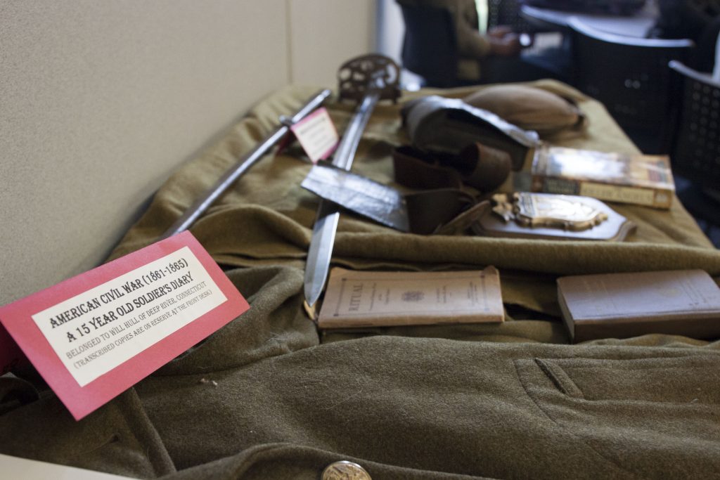 Artifacts from the Civil War.