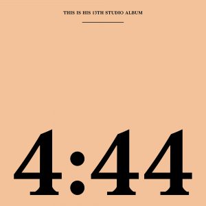 Album cover for Jay-Z' 4:44 album.