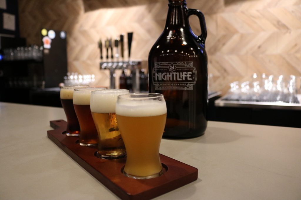 Some of Nightlife Brewing's beers.