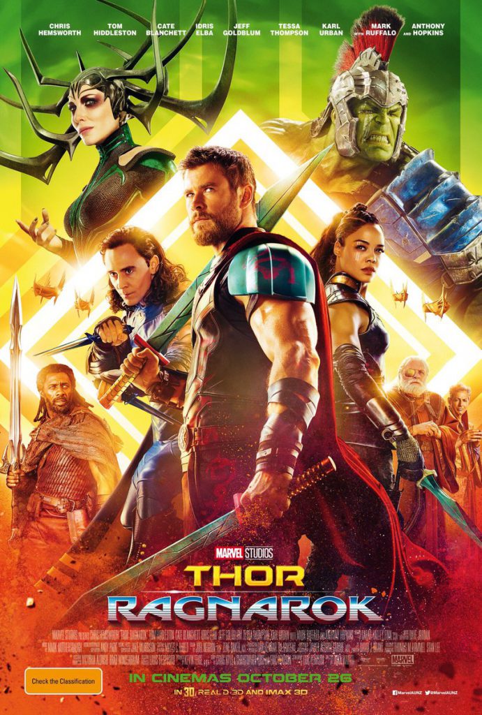 Poster for the movie Thor: Ragnorak.