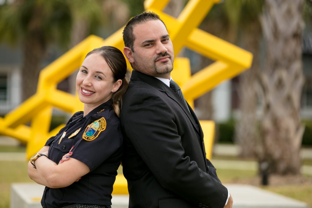 Stephanie and Yakir Fernandez posing for the camera.