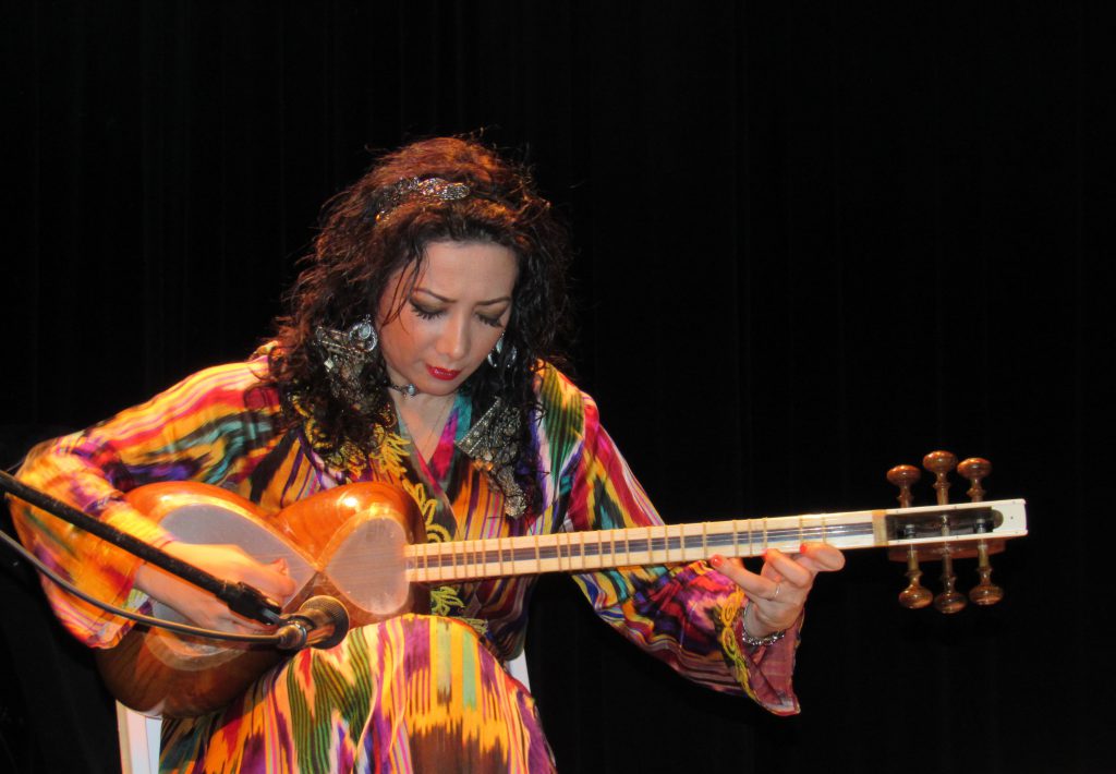 Photo of Sahba Motallebi on stage.