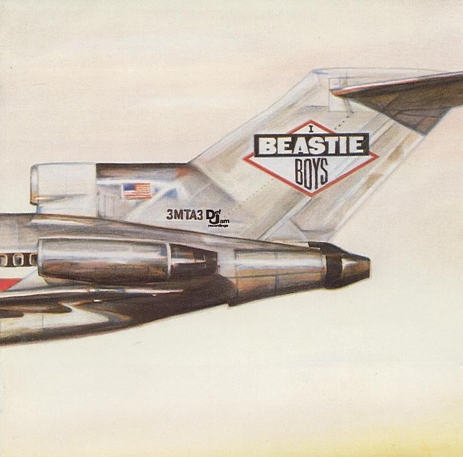 Album cover art for Licensed to Ill, one of the five favorite rap debut albums.