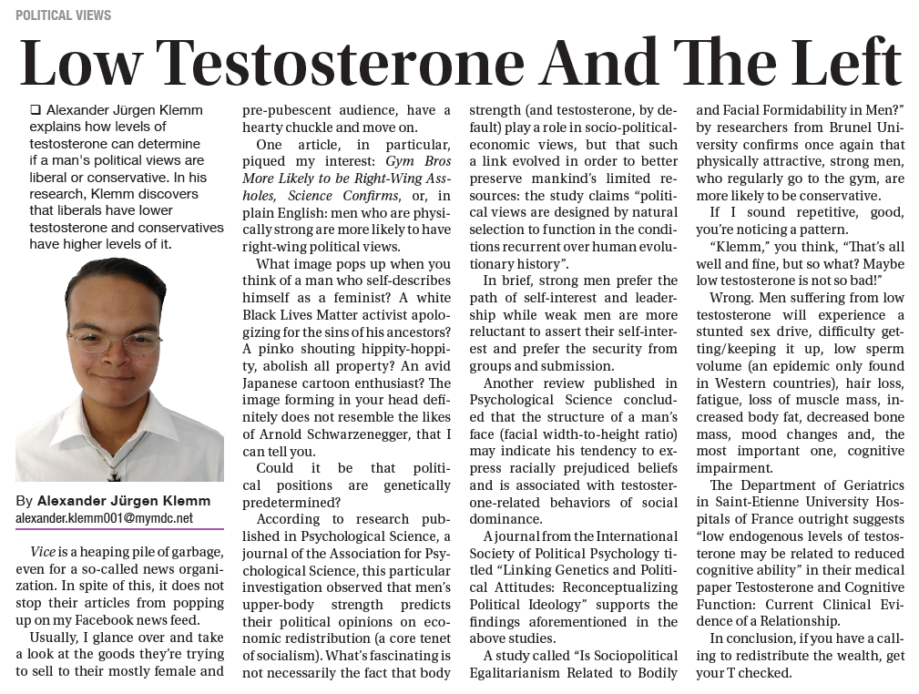 Screen shot of the column.