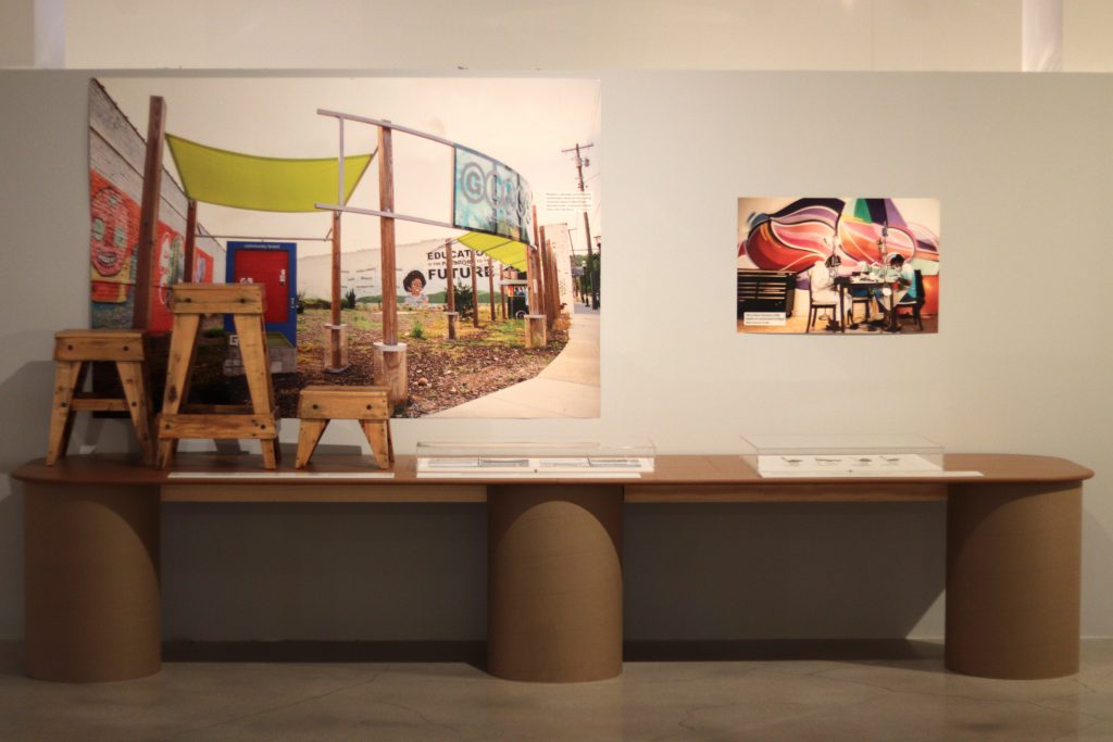 Artwork on display.