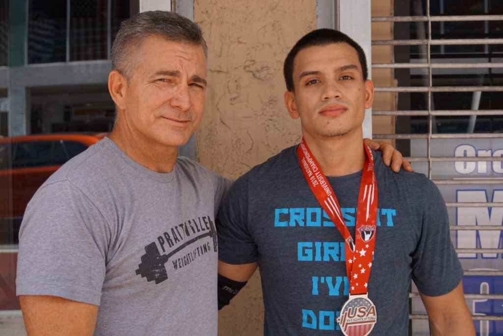 Garcia and his coach Pablo Roman.