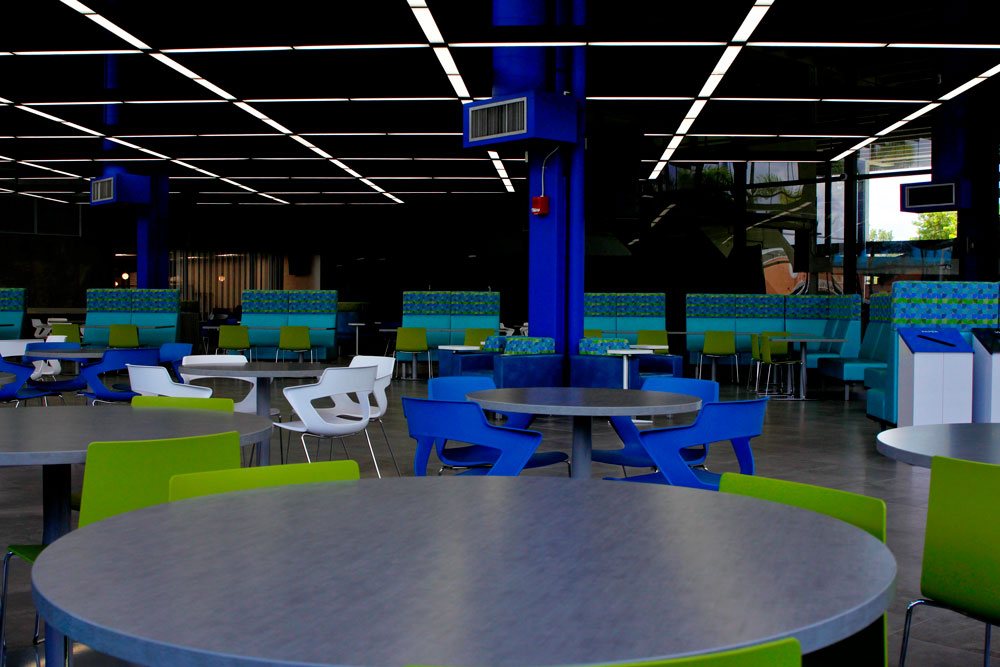 Cafeteria interior.