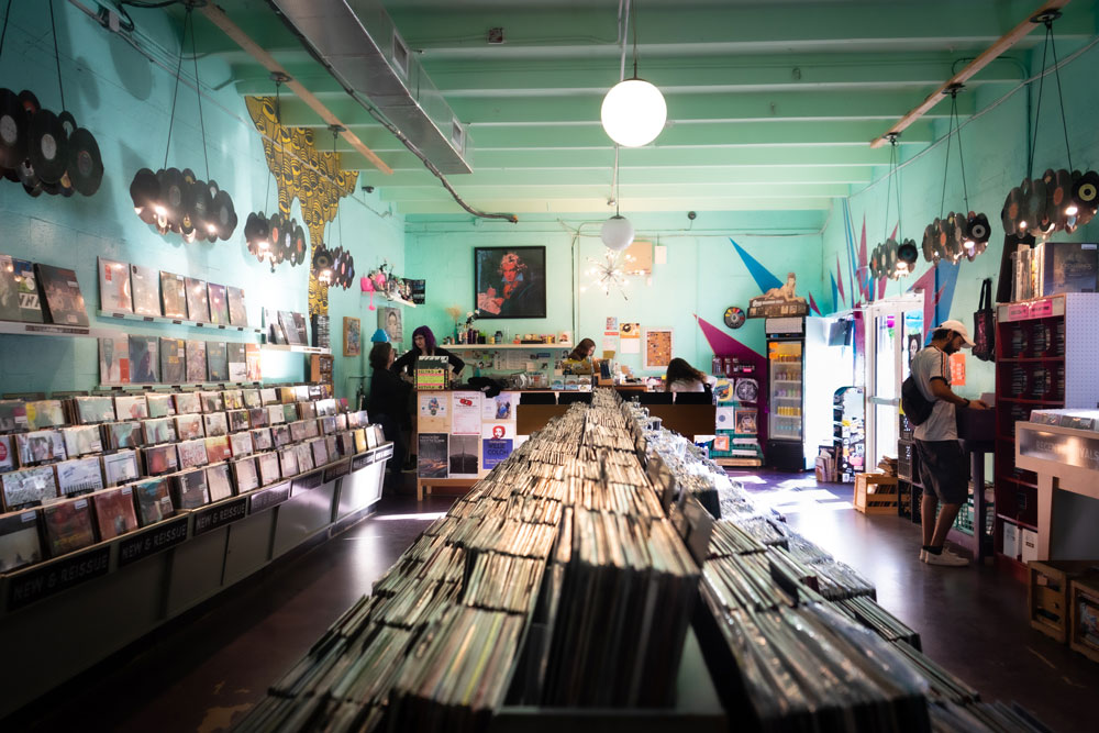 Interior of Sweat Records.