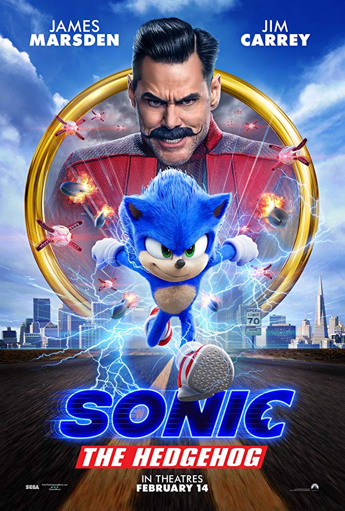 Movie poster of Sonic the Hedgehog.