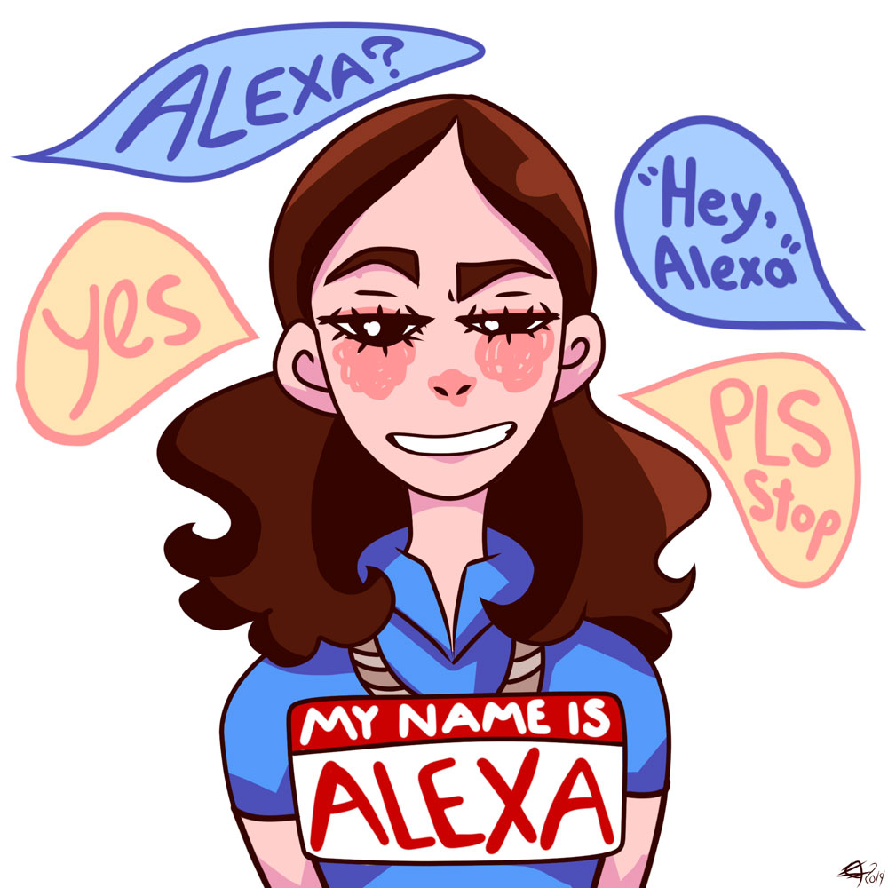 Illustration by Elena Torrens depicting Alexa.