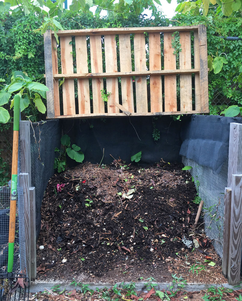 Pictured is a compost pile at the Horticulture and Technology Center Nursery.