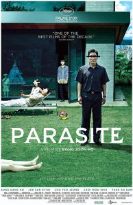 Parasite movie poster. One of five best movies.