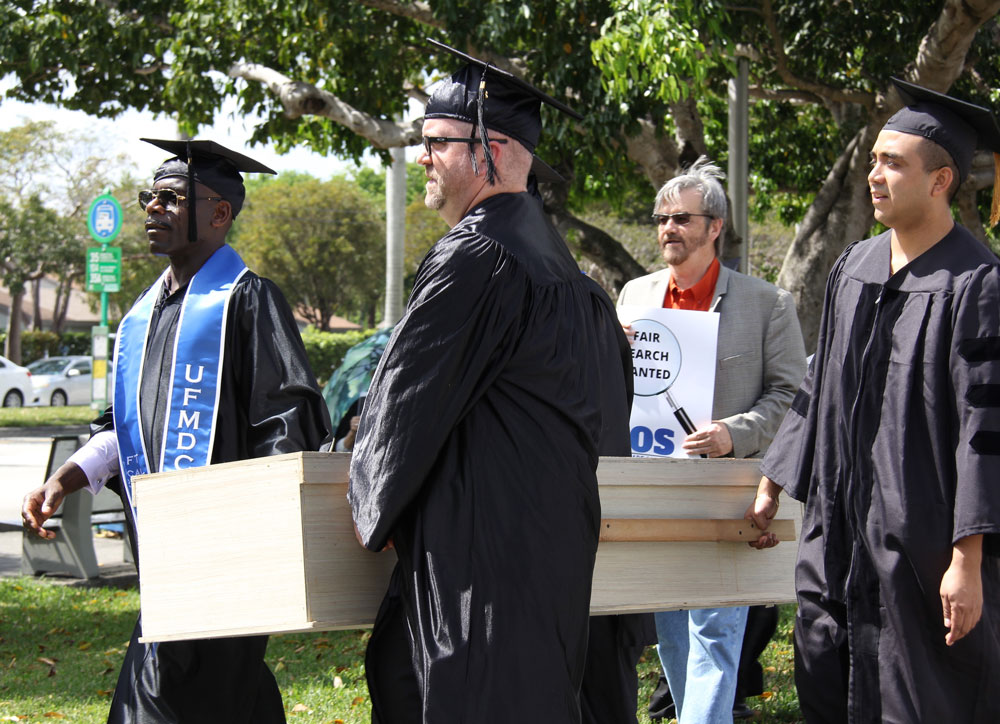 Professors protesting the MDC presidential search.