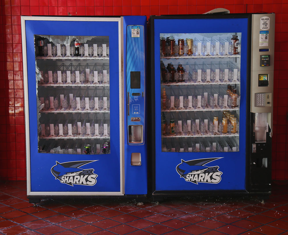 Destroyed vending machines due to George Floyd protests.