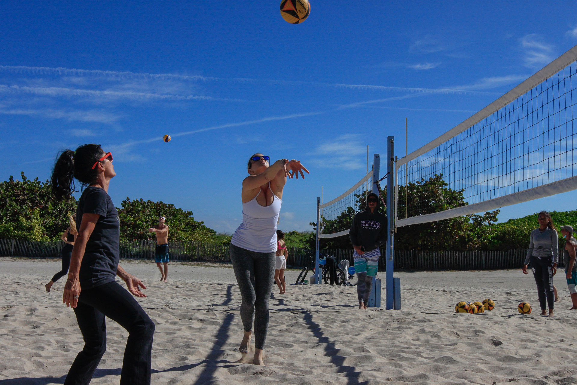Volleyball at the beach.