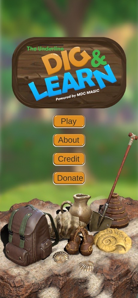 video game app Dig & Learn